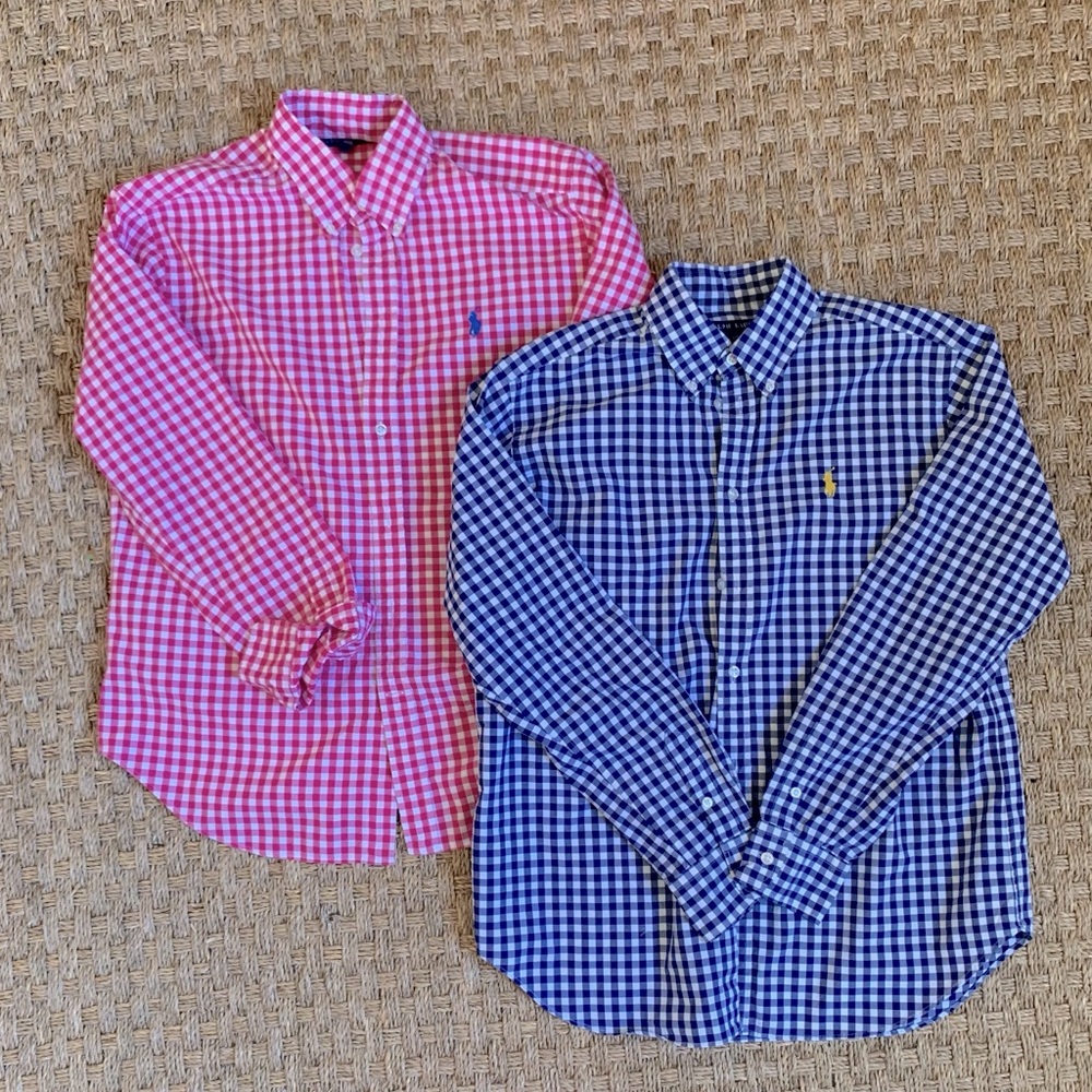 Ralph Lauren Women’s Gingham Button Down Size L/G
